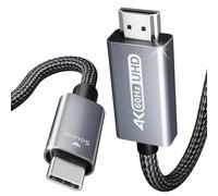 BENFEI USB C to HDMI 1.8 Meter Cable [4K@60Hz, Aluminum Shell, Nylon Braided], Thunderbolt 3/4 Compatible with iPhone 15 Pro/Max, MacBook Pro/Air 2023, iPad Pro, Surface Book 2, Galaxy S23 and More