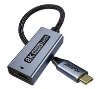 BENFEI USB C to HDMI 2.1 Adapter (8K@60Hz, 4K@240Hz, Aluminum Shell, Nylon Braided) Compatible with iPhone 15/16 Pro/Max, MacBook Pro/Air 2023, iPad Pro, Surface Book 2 More