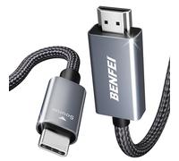 BENFEI USB C to HDMI 4.5 Meter Cable [4K@60Hz, Aluminum Shell, Nylon Braided], Thunderbolt 3/4 Compatible with iPhone 15 Pro/Max, MacBook Pro/Air 2023, iPad Pro, Surface Book 2, Galaxy S23 and More