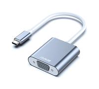 BENFEI USB C to VGA Adapter, Thunderbolt 3/4 to VGA Adapter Compatible with iPhone 15 series, MacBook Pro/Air 2023, iPad Pro, iMac, S23, XPS 17, Surface Book 3 and More [Aluminium Shell,Grey]