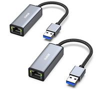 BENFEI USB to Ethernet Adapter 2 PACK, USB 3.0 to 10/100/1000 Gigabit Ethernet LAN Network Adapter Compatible for MacBook, Surface Pro, Notebook PC with Windows7/8/10, XP, Vista, Mac