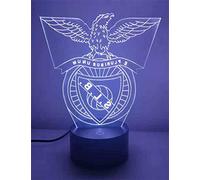 Benfica Club 3D Night Light/LED Energy Saving Lamp, 7 Colors, Bedside Lamp, Home Decor Bedroom Acrylic Artwork, Touch/Remote Control, Black Base