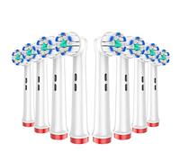 Benfosh Replacement Toothbrush Head Compatible with Oral B,Suitable for Sensitive Teeth, mild to Dental spot, Pack of 8, White