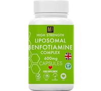Benfotiamine and Thiamine B1 | High Strength 600mg 1-A-Day | 120 Vegan Liposomal Capsules | Fat Soluble for Heart & Kidney | Eye & Nerve Repair | 4 Month Supply, All Natural