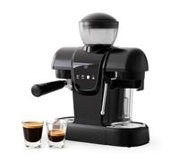 BENFUCHEN 19 Bar Espresso Coffee Machine with Burr Grinder, Professional 2-in-1 Coffee Maker for Bean to Cup & Grounds, Touch Screen Latte Cappuccino Maker with Milk Frothing Steam Wand, Black