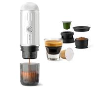 BENFUCHEN Portable Electric Espresso Machine, Travel Coffee Maker for Camping, On the Go Car Coffee Maker Self-Heating with USB-C, With Ground Coffee & N Espresso Capsule for RV/Hiking/Office, White