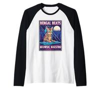 Bengal Beats Meowsic Maestro Raglan Baseball Tee