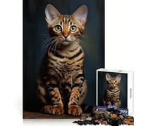 Bengal Cat 1000 Piece Jigsaw Puzzles for Teenagers Jigsaw Mind Training Easy Enjoyment Laser Cut Lovely Gift (50x75cm)