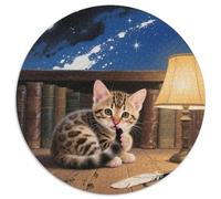 Bengal Cat 1000 Pieces Animals Jigsaw Puzzles Stress Reliever Family Game Colourful for Adults Or Families 1000pcs (67.5x67.5cm)