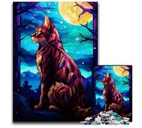 Bengal Cat And Moonlight Jigsaw Puzzle 1000 Pieces Jigsaw Puzzles Brain Challenge for Teenagers & Home Decor 1000 PCS(75x50cm)