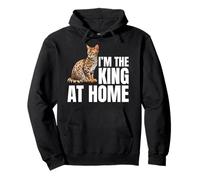 Bengal Cat I'm The King At Home Cat Pullover Hoodie