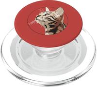 Bengal Cat in Circle Modern Minimalist Kitten Lover PopSockets PopGrip for MagSafe