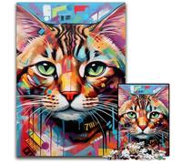 Bengal Cat Jigsaw Puzzles for Adults 1000 Piece Jigsaw Puzzles for Adults for Family And Friends, Suitable for Ages 14+ 50x75CM/19.68x29.52inch