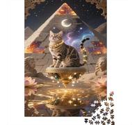 Bengal Cat Jigsaw Puzzles Puzzle for Adults Kids. 1000 Pieces Pyramid Impossible Challenge Toy Home Decoration for Gifts 1000pcs (75x50cm)