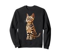 Bengal Cat Leopard Cats Leopardette Cute Wild Bengal Cats Sweatshirt