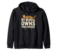 Bengal Cat Lover Exotic Breed Pride Wild Pattern Humor Zip Hoodie