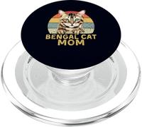 Bengal Cat Mom Funny Retro Vintage I Love My Bengal Cat PopSockets PopGrip for MagSafe