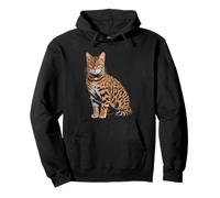 Bengal Cat Mom Vintage Spotted Wild Pride Badge Pullover Hoodie