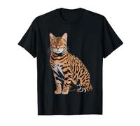 Bengal Cat Mom Vintage Spotted Wild Pride Badge T-Shirt
