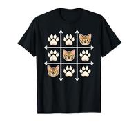 Bengal Cat Paws Grid Game T-Shirt