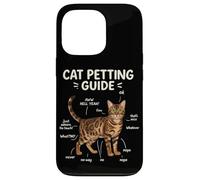 Bengal Cat Petting Guide Funny Cat Lover Case for iPhone 13 Pro