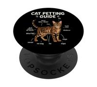 Bengal Cat Petting Guide Funny Cat Lover PopSockets Adhesive PopGrip