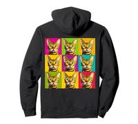 Bengal Cat Pop Art Colorful Graphic Design Pullover Hoodie