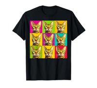 Bengal Cat Pop Art Colorful Graphic Design T-Shirt