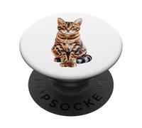 Bengal Cat Spotted Feline Pet Lover PopSockets Adhesive PopGrip