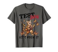 Bengal Cat Student Playing Guitar Test Day Lets Rock It T-Shirt