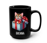 Bengal Cat Travel Mug Ceramic Drinking Cup Unique Tea Cup Fun Gifts for Anniversary Celebration Christmas Valentine's Day 330 Ml