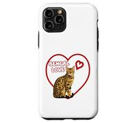 Bengal Cat Valentine Heart for Kitten and Animal Lovers Case for iPhone 11 Pro