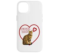 Bengal Cat Valentine Heart for Kitten and Animal Lovers Case for iPhone 14 Plus