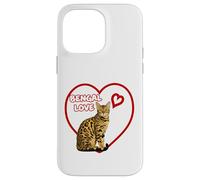 Bengal Cat Valentine Heart for Kitten and Animal Lovers Case for iPhone 14 Pro Max