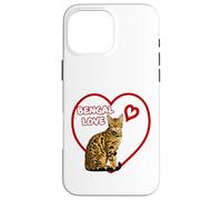 Bengal Cat Valentine Heart for Kitten and Animal Lovers Case for iPhone 16 Pro Max
