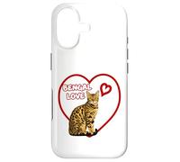 Bengal Cat Valentine Heart for Kitten and Animal Lovers Case for iPhone 17