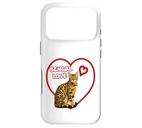 Bengal Cat Valentine Heart for Kitten and Animal Lovers Case for iPhone 17 Pro