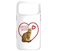 Bengal Cat Valentine Heart for Kitten and Animal Lovers Case for iPhone 17 Pro Max