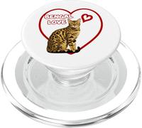 Bengal Cat Valentine Heart for Kitten and Animal Lovers PopSockets PopGrip for MagSafe