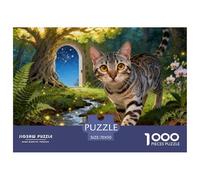 Bengal Cats1000 Piece Puzzle Puzzle Cute Cats Puzzle Gift for The Whole Family 70x50cm/1000pcs