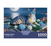 Bengal Cats1000 Piece Puzzle Puzzle Games Cute Cats A Challenging Puzzle for Adults And Children 38x26cm/1000pcs