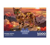 Bengal Cats1000 Piece Puzzle Puzzle Games Cute Cats A Challenging Puzzle for The Whole Family 38x26cm/1000pcs