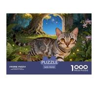 Bengal Cats1000 Piece Puzzle Puzzle Games Cute Cats Puzzle Gift for The Whole Family 70x50cm/1000pcs