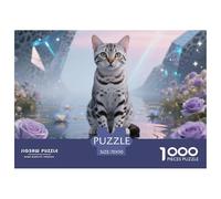 Bengal Leopard Cat 1000 Pieces for Adults Jigsaw Puzzles Beautiful Decoration Puzzle Cute Cat Challenging Puzzles Gifts for Men70x50cm/1000pcs