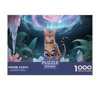 Bengal Leopard Cat 1000 Pieces for Adults Jigsaw Puzzles Beautiful Decoration Puzzle Cute Cat Colourful,Fun,Challenging And Brainteasing Gifts for Men38x26cm/1000pcs