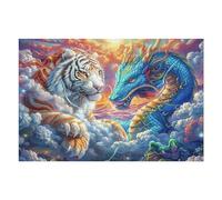 Bengal Tiger 1000 Piece Complete Jigsaw Puzzle Set Wildlife Teens Beginners Mind Relaxation Puzzle Fans Group Play Anniversary Fathers Gift Thick Cardboard 1000 PCS