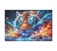 Bengal Tiger 1000-piece Jigsaw Puzzle Bundle Wildlife Family Puzzle Lovers Brain Training Mindful Activity Spring Creativity & Gift Giving 1000 PCS