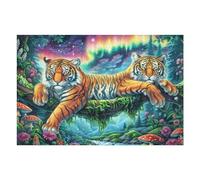 Bengal Tiger 1000-piece Jigsaw Puzzle Bundle Wildlife Family Puzzle Lovers Brain Training Mindful Activity Spring Recycled Cardboard 1000 PCS