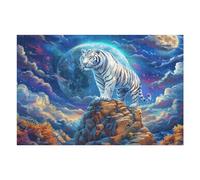 Bengal Tiger 1000-piece Jigsaw Puzzle Set Wildlife Family Puzzle Lovers Brain Training Indoor Game Family Game Night Summer Gift Durable Board 1000 PCS
