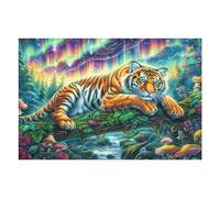 Bengal Tiger 1000 Pieces Classic Jigsaw Puzzle Wildlife Puzzle for Adults Concentration Training Wall Art Mental Exercise Halloween Thick Cardboard 1000 PCS